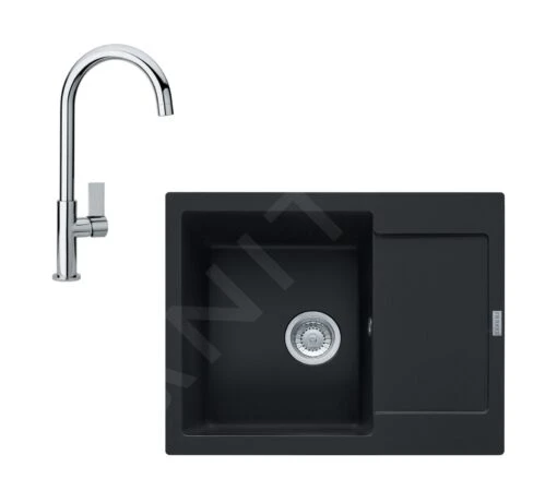 Franke Colonnes - Set G165, évier En Fragranit MRG 611-62 Et Mitigeur FP 0408.031, Noir Mat / Chrome 114.0650.567 -Franke Soldes 2025 117f601009ac42399db8bb05